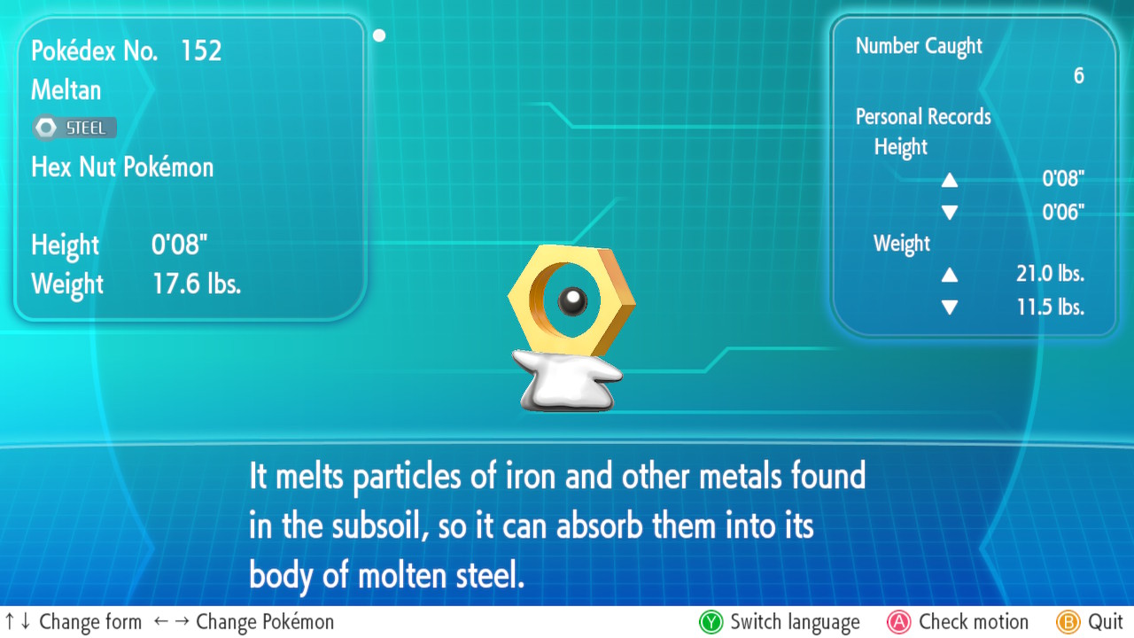 Meltan Pokédex