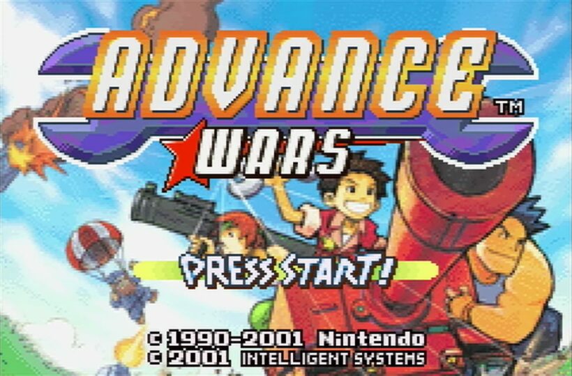 Advance Wars Game Boy Advance menu screen